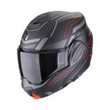 Scorpion Exo-Tech Evo Conquer Çene Açılabilir Motosiklet Kaskı Mat Siyah Kırmızı
