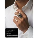 Scorpion Skull Legacy Ring Akrep İşlemeli Kuru Kafa Erkek Yüzüğü