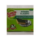 Scotch Brite Power Classic Bulaşık Süngeri Yeşil 4'lü Oluksuz Klasik Düz Sünger