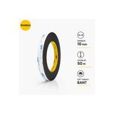 Scotch Çift Taraflı Bant 10 Mm X 50 Metre Güçlü Yapıştırıcı Siyah Akrilik Bant Ekran Cam Kasa Kapak Tamir Bandı