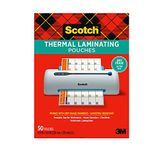 Scotch Kuru Silme Termal Laminasyon Torbaları, 50'li Paket, Kuru Silme İşaretleyicileriyle Çalışır, Yeniden Kullanılabilir Çalışma Sayfaları, Takvimler, Kontrol Listeleri, 20 x 25 cm, Mektup Boyutu,