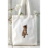 Scottish Straight Kedi Kişiye Özel Baskılı Bez Çanta Omuz Çantası Desen 6
