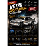 Scowetto 1/16 4WD 50 KM Hızlı E30 RC Drift Uzaktan Kumandalı Yedek Lastikli Oyuncak Drift Araba Gri