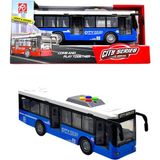 Scowetto 1:16 Ölçekli Işıklı ve Sesli Şehir Otobüsü (City Series) Oyuncak - Mavi