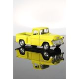 SCOWETTO 1955 Chevrolet Stepside Sarı Kamyonet Çek Bırak Metal Model Oyuncak Araba 12 Cm