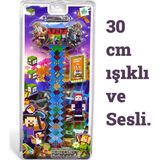 Scowetto 30 cm Işıklı ve Sesli Pixel Kılıç – Oyuncak LED Efektli Balyoz – Çocuk Oyuncak Balyoz