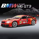 Scowetto BMW M6 GGT3 Diecast Model Araba Açılan Kapı Kaput BMW Yarış Arabası Modifiyeli BMW M6 Model Araba