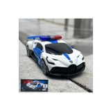 SCOWETTO Bugatti Işıklı Ve Müzikli 360 Derece Dönen Çarp Dön Oyuncak Polis Arabası 25 cm