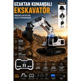 SCOWETTO Excavator Kırıcı Delici Taşıyıcı RC Uzaktan Kumandalı Işıklı Sesli Metal Ekskavatör İş Makinesi
