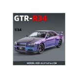 Scowetto Nissan Skyline GTR R34 1:24 Ölçek Diecast Model Araba Açılan Kapılar Nıssan GTR Model