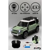 Scowetto Oyuncak Full Fonksiyon Uzaktan Kumandalı Şarjlı LED Işıklı Defender Model Araba Drift Atan Off Road - Yeşil