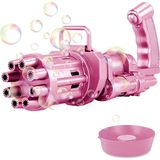 Scowetto Pilli Köpüklü Oyuncak Köpük Baloncuk Makinesi Tabancası + Baloncuk Likitli - Pembe