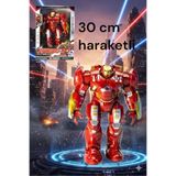 SCOWETTO Pilli Yürüyen Iron Man Demir Adam Karakter Oyuncak Işıklı Sesli