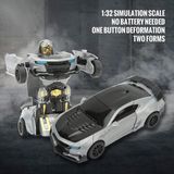 Scowetto Tek Tuşla Robota Dönüşen Gri 14 cm Oyuncak Araba Yeni Model (Kutusuz Üründür)