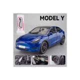 Scowetto Tesla Model Y Diecast Model Araba 1:24 Diecast Döküm Tesla Yeni Model Sesli Işıklı Şarj İstasyonlu