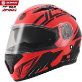 Scoyco FF-868 Azrael Kırmızı-Siyah Çene Açılır Güneş Vizörlü Kask - XL - Siyah - Kırımızı