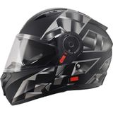Scoyco FF-868 Space Çene Açılır Kask - Siyah - Gri - XL