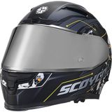 Scoyco Ff-871 Cyber Mat Siyah-Gri Güneş Vizörlü Kapalı Kask (Gri Camlı)