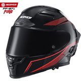 Scoyco FF-871 Fıre Kapalı Kask Siyah-Kırmızı-Carbon ABS Malzemeden Güneş Vizörlü XL Beden - Siyah - Kırmızı