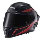 Scoyco Ff-871 Fıre Siyah-Kırmızı-Carbon Güneş Vizörlü Kapalı Kask (Siyah Camlı)