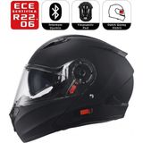 Scoyco FF868 Night Motosiklet Kaskı Güneş Vizörlü Çene Açılır Motorcu Kask - Siyah