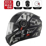 Scoyco FF868 Space Motosiklet Kaskı Güneş Vizörlü Çene Açılır Motorcu Kask - XXL - Çok Renkli