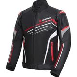 Scoyco JK153 Motosiklet Montu Deri 4 Mevsim Oxford 600-D Dayanıklı Kumaş Motorcu Mont Red - 3XL - Çok Renkli