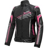 Scoyco JK153W Motosiklet Montu Kadın 4 Mevsim Oxford 600-D Dayanıklı Kumaş Deri Women Motorcu Mont Pink - XL - Çok Renkli
