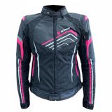 Scoyco JK153W Yazlik Fileli Siyah Pembe Kadin Motosiklet Montu