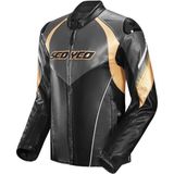 Scoyco JK187 Black Gold Deri Motosiklet Montu S Beden Darbe Emici Koruma ve Çok Fonksiyonlu Cepler
