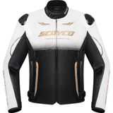 Scoyco JK290 Motosiklet Montu 4 Mevsim Deri Racing Motor Mont White-Gold - 3XL - Çok Renkli