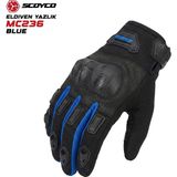 Scoyco MC236 Yazlık Eldiven Neopren Kumaş ile Full Plastik Koruma Özellikli - XL - Siyah - Mavi