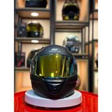 Scoyco Mts M-801 Mat Siyah-Gold Güneş Vizörlü Kask (Gold Camlı) - XL