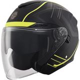 Scoyco OF-669 Cavalry Mat Siyah-Neon Yarım Kask (Güneş Vizörlü) - Renkli