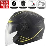 Scoyco OF669 Cavalry Motosiklet Kaskı Güneş Vizörlü Yarım Açık Motorcu Kask - Çok Renkli