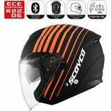 Scoyco OF669 Track Motosiklet Kaskı Güneş Vizörlü Yarım Açık Motorcu Kask - XL - Çok Renkli