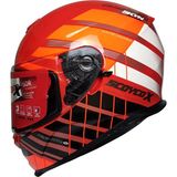 Scoyco X507 Güneş Vizörlü Kapalı Kask Eagle Skın Turuncu - 2XL - Turuncu - Siyah
