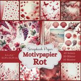Scrapbook-Papierkollektion: Motivpapier Rot: Ob zarte Blüten, geometrische Muster oder elegante Marmorierungen – diese vielfältigen Designs lassen ... Designs, jeweils 2x) 21,59 x 21,59 cm