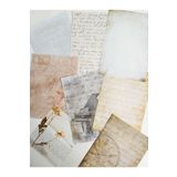 Scrapbook Vintage Kağıdı Seti/ Bullet Journal, Ing, Nota & Mektup Kağıdı