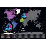 Scratch Map Eyaletli Bayraklı Kazınabilir Dünya Haritası 2020 Versiyon En Büyük Boy 70×100 cm
