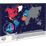 Scratch Map Eyaletli Bayraklı Kazınabilir Dünya Haritası