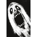 Screaming Sketchbook : ‘Aaah’: Small Gothic Ghost Sketchbook for Gel Pens & Tailors Pencils | 5.5 x 8.5 | Blank | Black Paper Journal | 222 Pages (Screaming Sketchbooks)