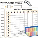 Scribbledo Kuru Silme Çarpma Beyaz Tahta 22 x 30 cm Küçük Lapboard l Dayanıklı Taşınabilir Çift Taraflı Times Masa Matematik Uygulaması Beyaz Tahta Çocuklar Öğrenciler, Sınıf ve Ev için