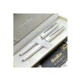 Scrikss 33 Beyaz Tükenmez Kalem + Versatil Kalem Set | Kalem | Isme Özel Kalem | Hediyelik Kalem