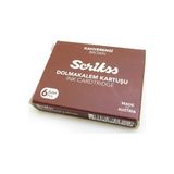 Scrikss 6'lı Kahverengi Dolma Kalem Kartuşu Sarf Malzemeleri İçin Kullanıma Uygun