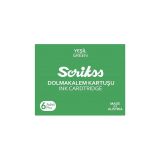 Scrikss Dolma Kalem Kartuş 6'Lı Paket Yeşil