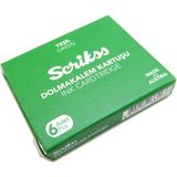 Scrikss Dolma Kalem Kartuşu 6'lı Yeşil Renkli Sarf Malzemelerle Yazma Keyfi