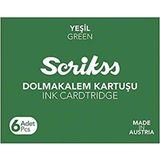 Scrikss Dolma Kalem Kartuşu Scrikss Yeşil 6 Lı - Standart