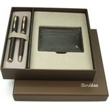 Scrikss DR245 39 Kalem Seti + Kredi Kartlık Kahverengi Rose Gold