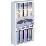 Scrikss Lumina Fosforlu Kalem 4lü Set Lilac,mor ve mavi tonları